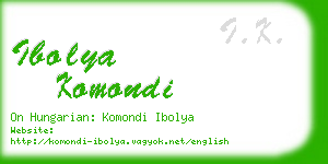 ibolya komondi business card